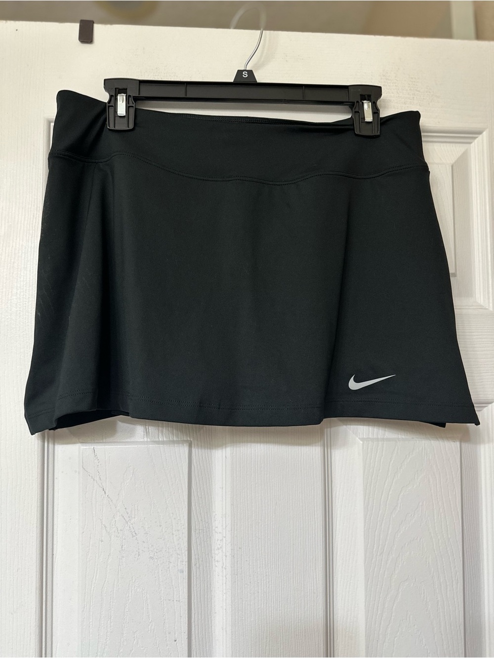 Nike Black Athletic Skirt with White Swoosh Size L
